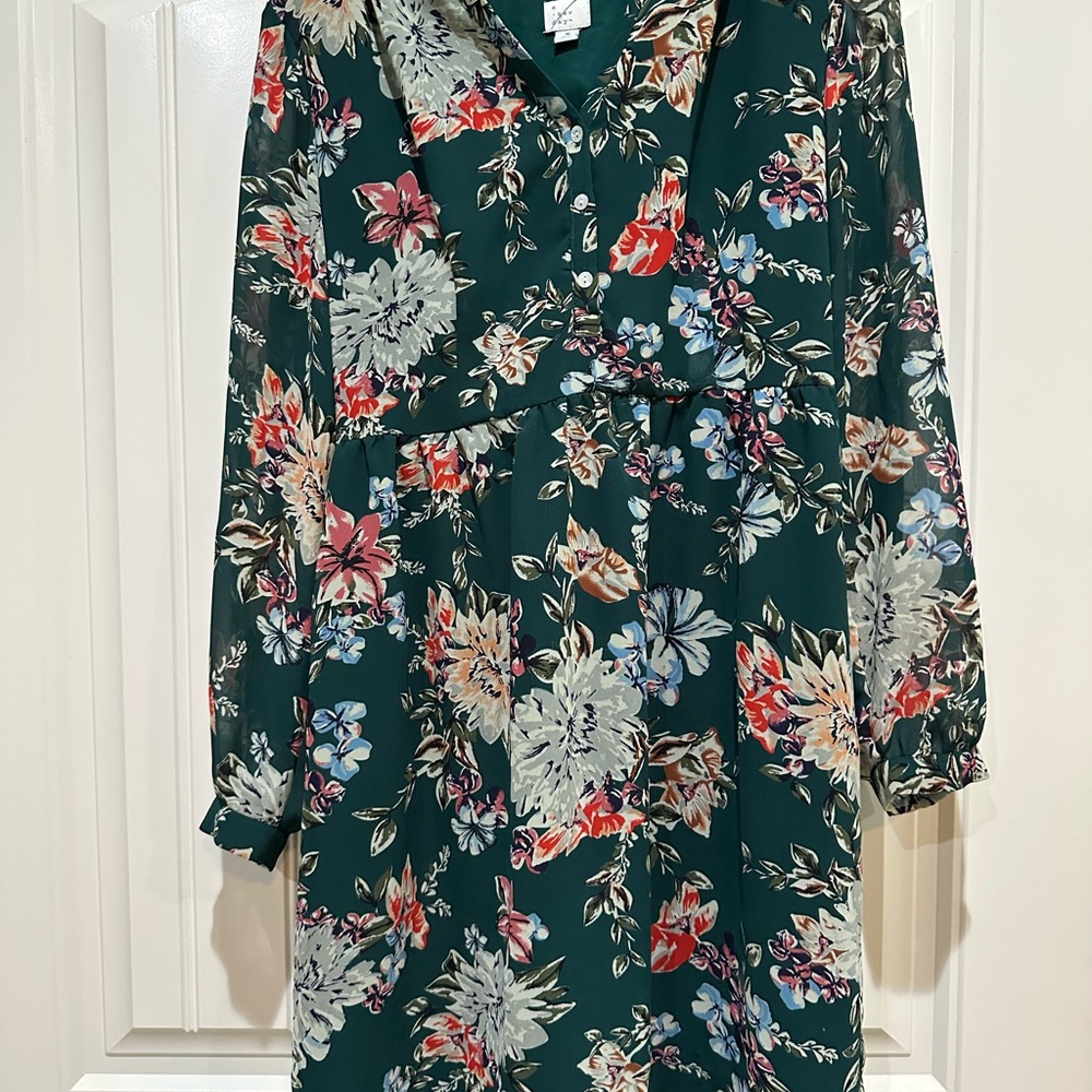 Floral Green Dress
